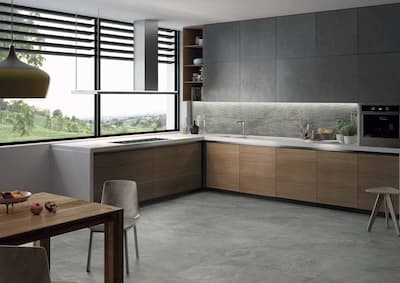 Ergon Cornerstone Slate Grey | Carrelage imitation pierre de couleur gris clair avec surface à casse naturel taille 60x120 rectifié