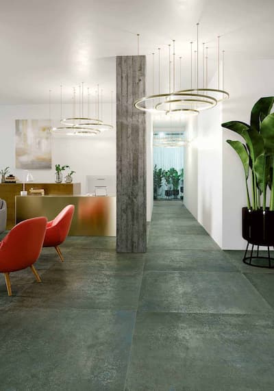 Serenissima Studio 50 Verderame | Carrelage imitation métal couleur verderame surface naturelle 120x120 rétifiée