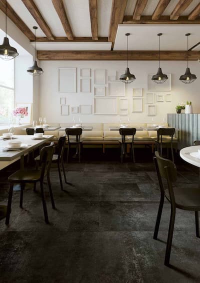 Serenissima Studio 50 Corvino | Carrelage imitation métal noir / anthracite foncé surface naturelle 60x120 rétifiée