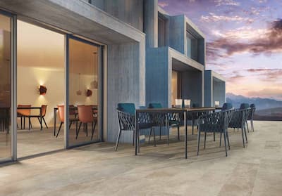 Casalgrande Padana Ecoconcrete Beige Outdoor | carrelage effet béton avec surface antidérapant R11 couleur beige ombragé taille 30x60