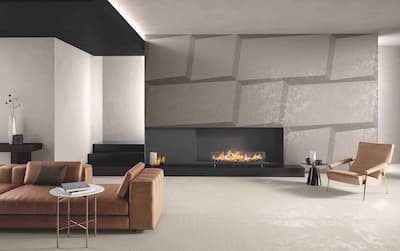 Casalgrande Padana Resina White | Carrelage effet béton de couleur ivoire / blanc avec un effet spatule assez uniforme, taille 90x90, épaisseur 10 mm